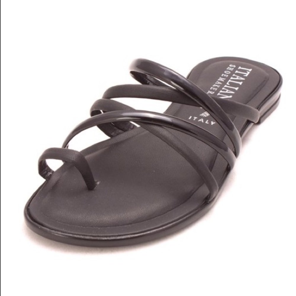 Black Open Toe Strappy Sandals